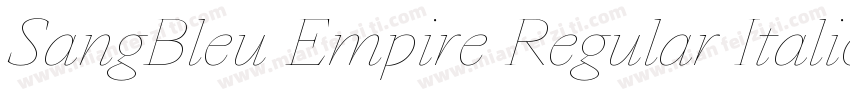 SangBleu Empire Regular Italic字体转换